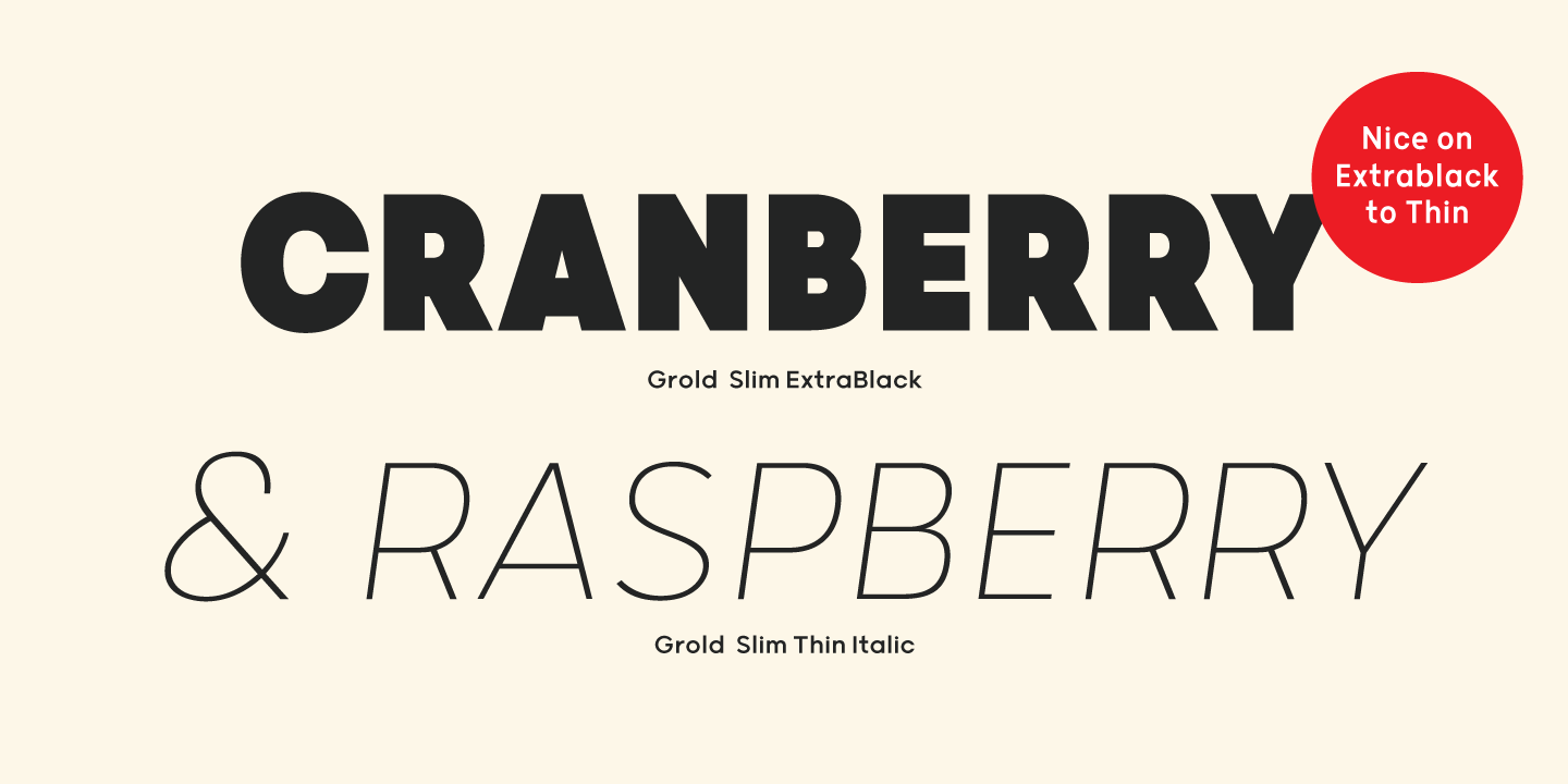 Beispiel einer Grold Extra Black Italic-Schriftart